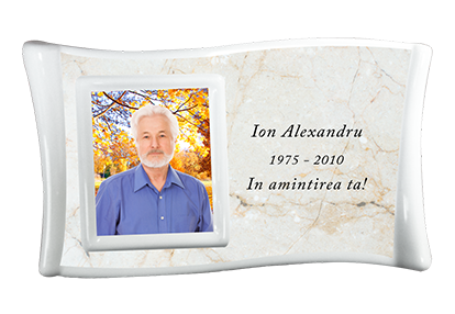 Fotoceramica papius cu dreptunghi
